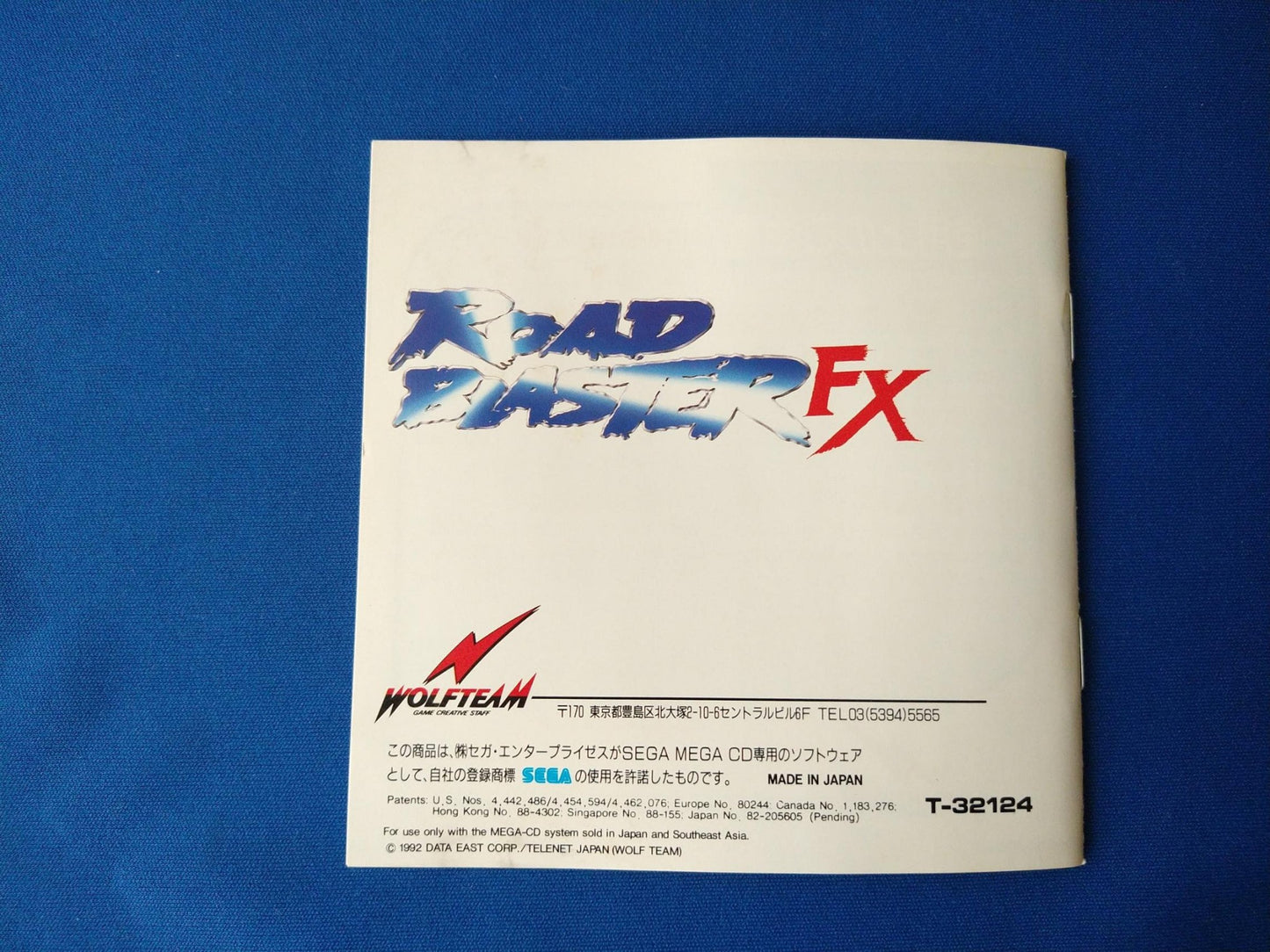 ROAD BLASTER FX MEGA CD shooter game Disk, Manual, Box set, Working -f0524-
