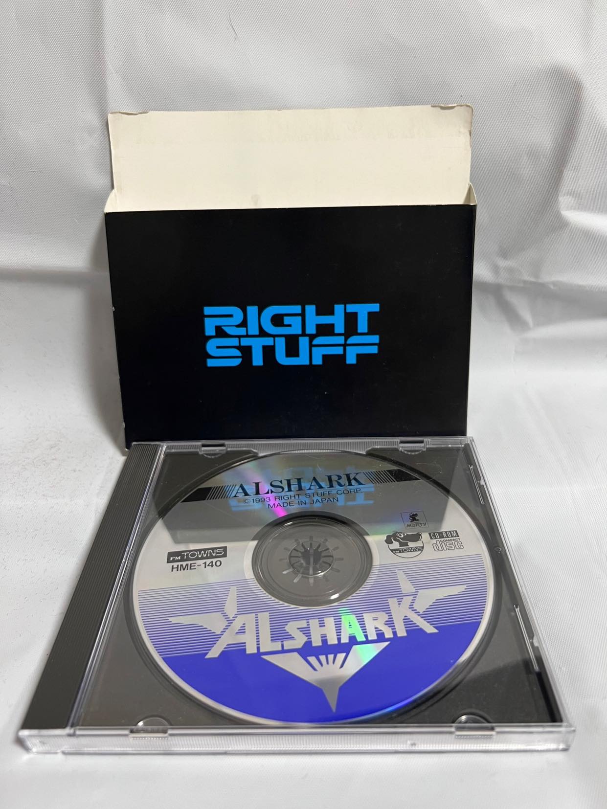 ALSHARK FM TOWNS Marty Game w/Manual, Box set, Working-f1006