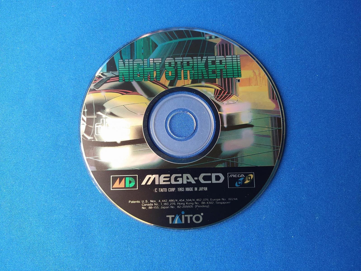 Night Striker MEGA CD shooter game Disk, Manual, Box set, Working -f0524-