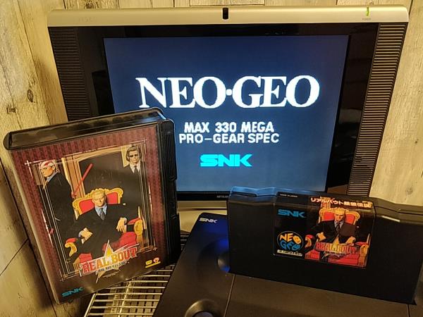 Real Bout Fatal Fury SNK NEO GEO AES Cartridge, Manual Boxed set tested-f1128-